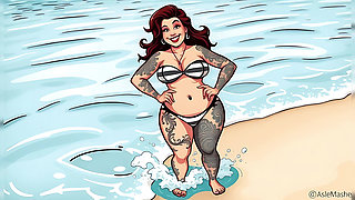 Ai Tattoo Art Curvy Bikini Women