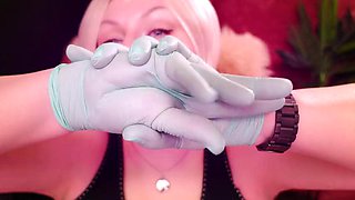 2 Layers of Fetish Nurse Medical Gloves. Arya Grander. Asmr No Nude Video