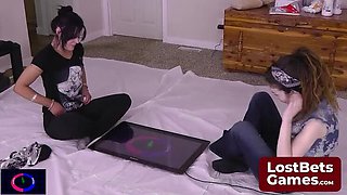 Hot Lesbian Teens Play Spin The Bottle Game and Get Wet in Shower
