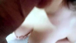Big-Titted Latina Teen Gives Stepbrother a Blowjob and Handj