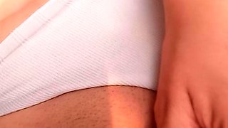 Hot amateur blonde pregnant toying her pussy solo