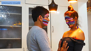 Lonely Housewife Calls Househelp to Cook and Fuck in Kitchen 1