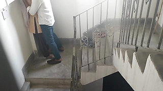 Student girl got her with her class teacher