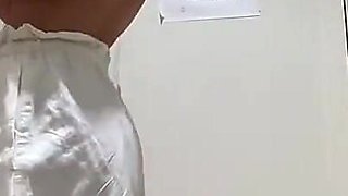 Lustful Busty Pervert Masturbates in a Fitting Room