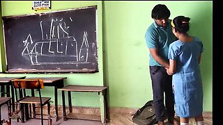 Hot Indian School Girl 18yo Fucks in Empty Classroom - Desi Teen Sex