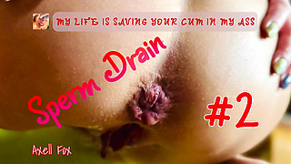 Sperm Drain #2. Special Version. Blonde MILF Bitch Drains Cum Down the Toilet. Cum Fetish. Camera in Toilet. Natural Sperm