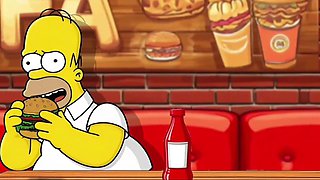 The Simpsons Porn Parody: Sexy Cheating Wife Marge Lets a Black Dude Fuck Her In The Public Toilet