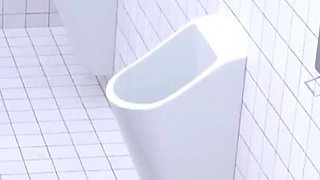 Cheating Wife Fucked in Public Bathroom by Big Dick Blackman - 3D Animation