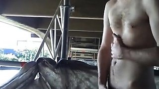 Construction Cock Outdoor Handjob