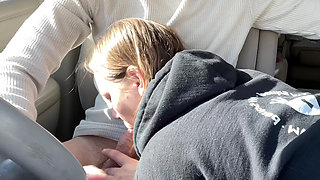 Road Blowjob and Sex in the Backseat