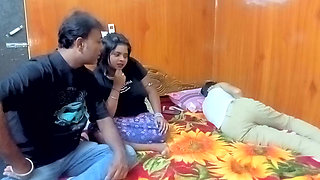 Desi horny wife pussy fucking with her debor infront of husband..