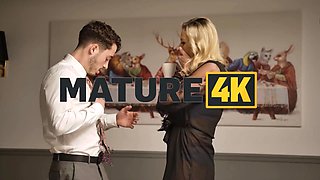 Mature4k. Big Tits mature loves coffee and my cock