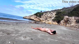 Stranger Fucking hairy Nudist on the Beach