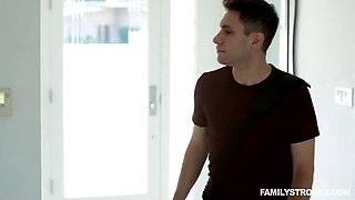 Gigantic arse cougar gets horny for her stepson