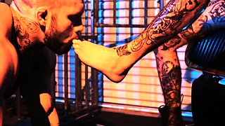 Master Ryan Sebastian Dominates Muscled Sub Davin Strong