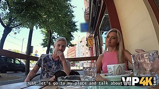 Vip4k. blond had fun in a public wc