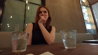 Risky Public Bathroom Fuck with Hot Italian Redhead - Amateur POV Sex