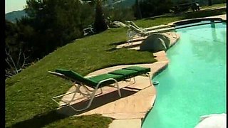 Adorable MILF Facialized by the Pool