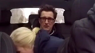 Sexy blonde pierced mature fucked in car