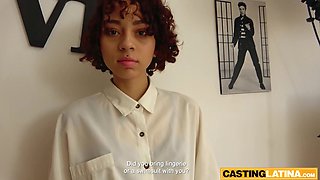 Tiny spic young girl exploited at a casting