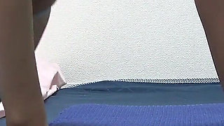 Girls Only Apartment in Japan, a Room Where Girl Do Seduce Exercises in Short See-through Gym Clothes and Micro Thong Panties