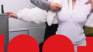 She Has a Choice: Go to Prison or Get Fucked by Five Big Dicks