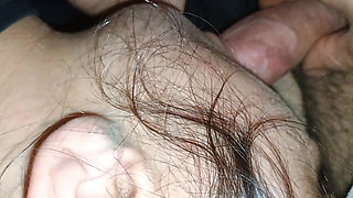 Step dad puts my mouth in his dick and fills my mouth with cum