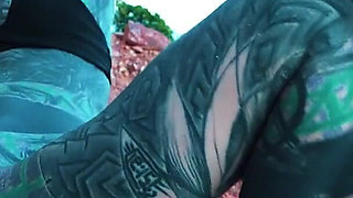 I Masturbate Outside My Anal Hole with Dildo Until I Need to Pee