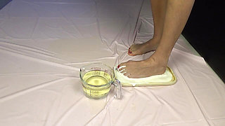 Golden shower. Foot fetish and food games. Drink and lick everything