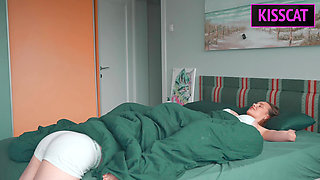 Morning Delight: Husband Wakes Wife with Tongue and Fills Her Up with Cum in Bed