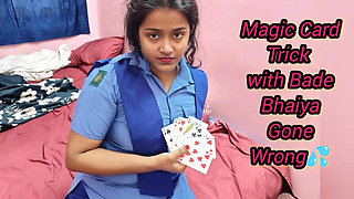 Let me show you a magic trick step brother - Indian desi sex with stepsister in village school uniform