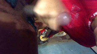 Fucking a MILF Woman Without a Condom While Her Husband Works