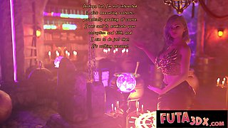 Story-heavy futa fuck scene with lots of salad tossing and cock worship