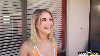 Bangbros - Emma Bugg offers to massage her step daddy Gi Joey's boner but with her mouth
