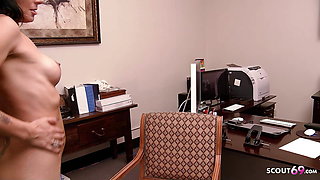 Female Mature Boss Zoey Holloway seduce Big Dick Boy to Cheating Fuck in Office