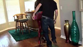 Merciless MILF mistress gets off on smothering her slave