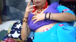 Desi Bhabhi Drink And Smoke Cigarette, And Enjoy Sex,hot Pussy, Boobs,nippal, Clit