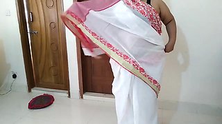 Desi Busty Stepmom Fucked By Stepson While Changing Saree In Hotel Room With Huge Boobs