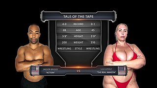 Lila Lovely Vs Jaxson Briggs Interracial Wrestling