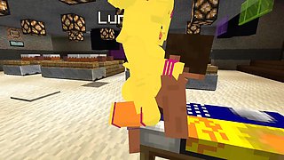 Minecraft Fapcraft: Fazclaire's Nightclub Edition I Fuck Chiku, Chica, in the Pussy and Touch Her Boobs