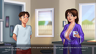 I end up kissing me with my stepmom - summertime saga