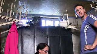 German very skinny teen seduces the teacher