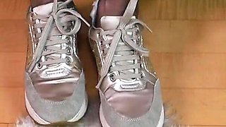Elegant Sneaker Tease - Nylon Shoeplay & Dangling