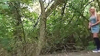 Erocom Date - German Blonde Makes Date in the Forest