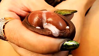 Shemale tranny enjoying solo masturbation