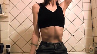 Beauty's Solo Orgasm in the Bathroom with a Sex Toy