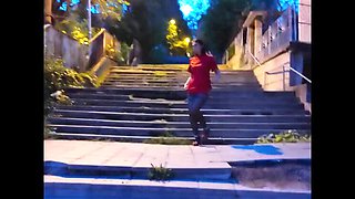 Hot MILF Za Za Plays with Chains Solo Outdoor in HD