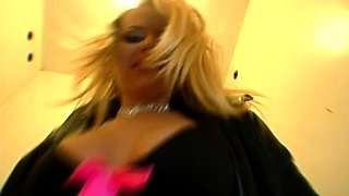 Blonde and brunette lesbians offer blowjob to the boss