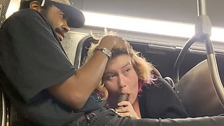 Naughty bus blowjob with busty exhibitionist - caught in the act! 🚌💦