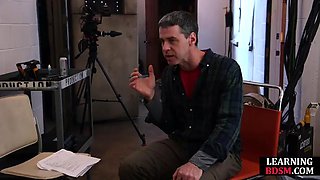 Hardtied blondie pussysmashed by master